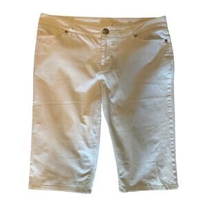 Style & Co. White Denim Bermuda Shorts, Women's Size 10
